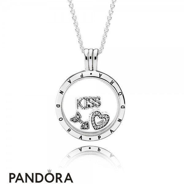 Women's Pandora Jewellery Kisses For Your Heart Locket Gift Set