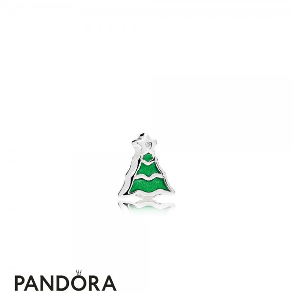 Pandora Jewellery Lockets Christmas Tree Petite Charm Green Enamel