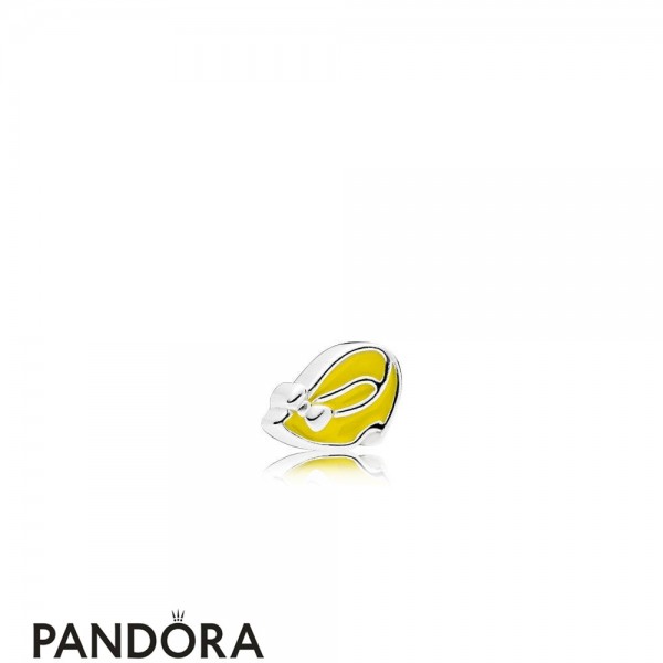 Pandora Jewellery Lockets Disney Minnie Shoe Petite Charm Light Yellow Enamel