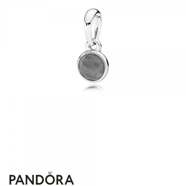 Pandora Jewellery Pendants June Droplet Pendant Grey Moonstone