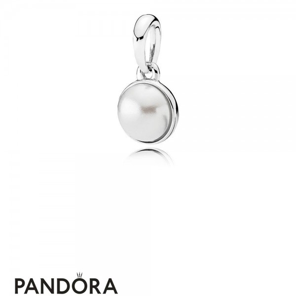 Pandora Jewellery Pendants Luminous Droplet Pendant White Crystal Pearl