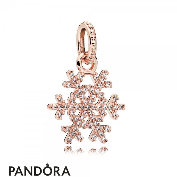 Pandora Jewellery Pendants Sparkling Snowflake Pendant Pandora Jewellery Rose