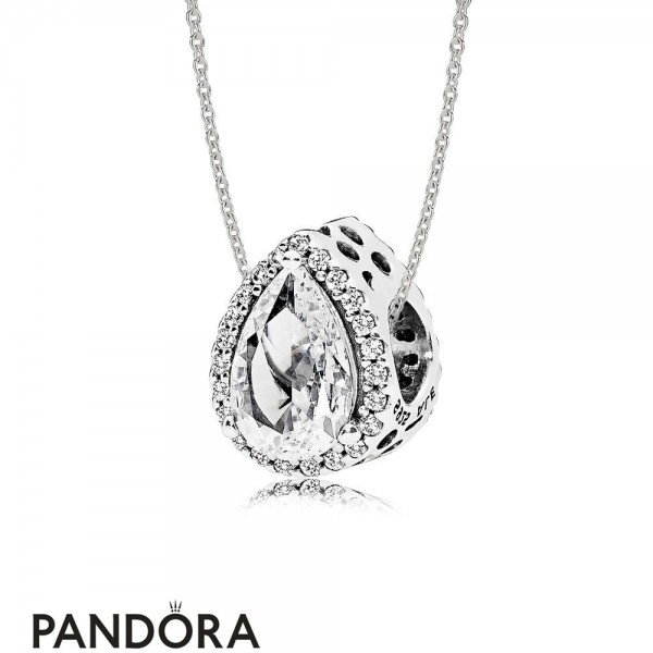 Women's Pandora Jewellery Radiant Teardrop Necklace Gift Set
