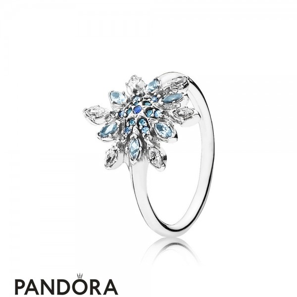 Pandora Jewellery Rings Crystalized Snowflake Ring Blue Crystals