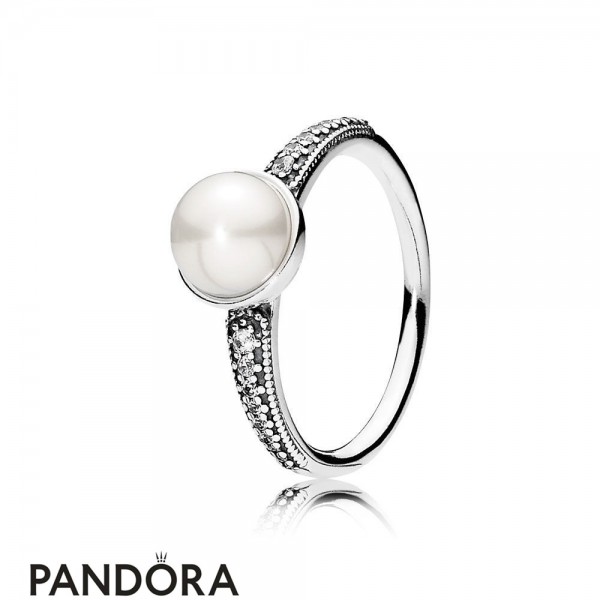 Pandora Jewellery Rings Elegant Beauty Ring White Pearl