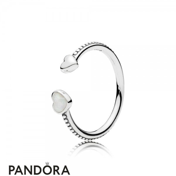 Pandora Jewellery Rings Hearts Of Love Ring Silver Enamel