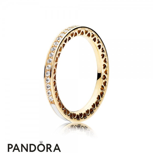 Pandora Jewellery Rings Radiant Hearts Of Pandora Jewellery Ring 14K Gold