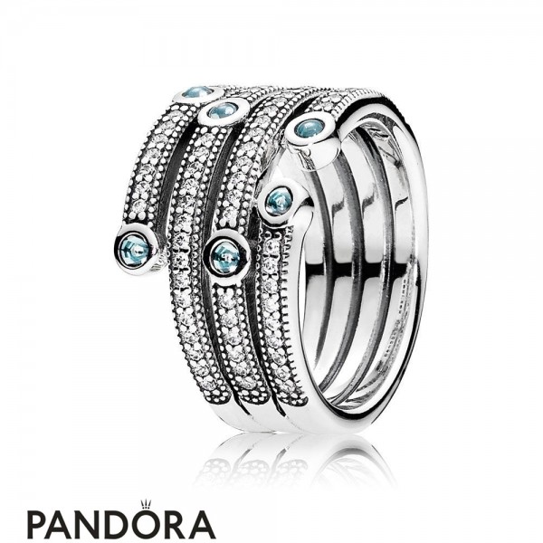Pandora Jewellery Rings Shimmering Ocean Ring Frosty Mint